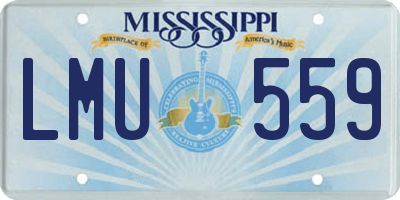 MS license plate LMU559