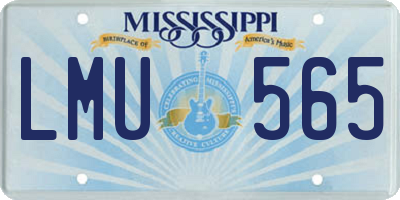 MS license plate LMU565