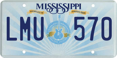MS license plate LMU570