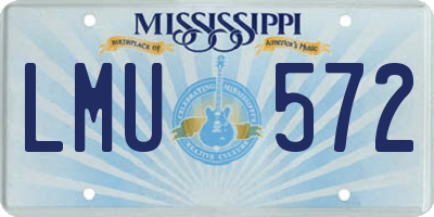 MS license plate LMU572