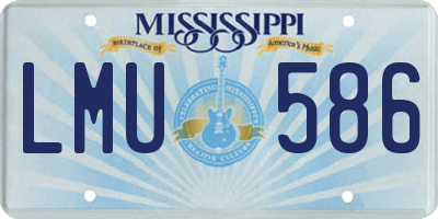 MS license plate LMU586