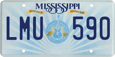 MS license plate LMU590