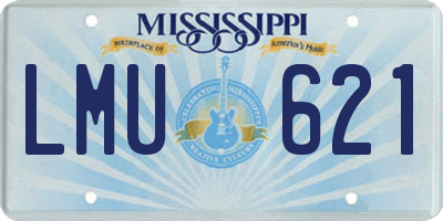 MS license plate LMU621