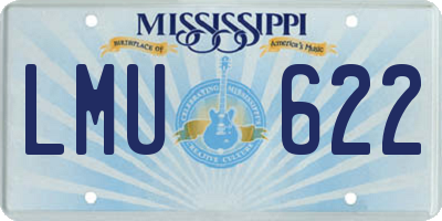 MS license plate LMU622
