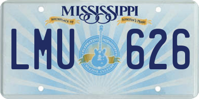 MS license plate LMU626