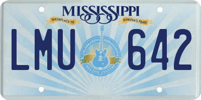 MS license plate LMU642