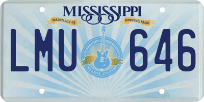 MS license plate LMU646