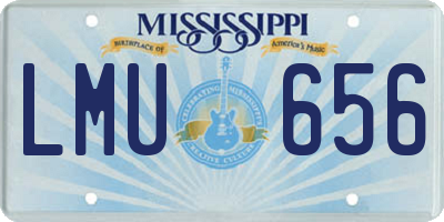 MS license plate LMU656