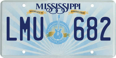 MS license plate LMU682