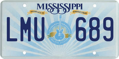 MS license plate LMU689