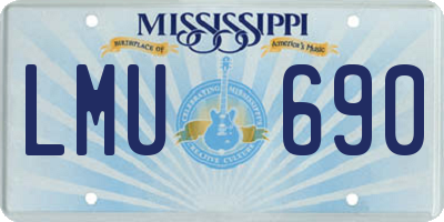 MS license plate LMU690