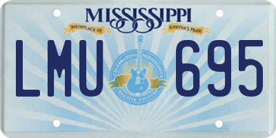 MS license plate LMU695