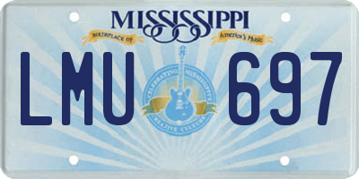 MS license plate LMU697
