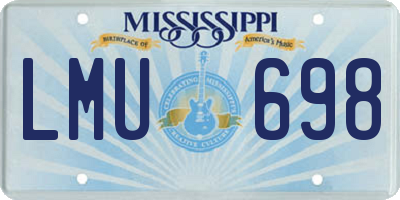 MS license plate LMU698