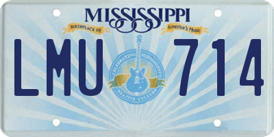MS license plate LMU714