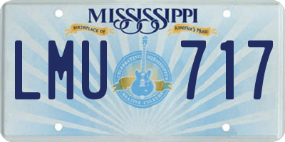MS license plate LMU717