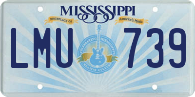 MS license plate LMU739