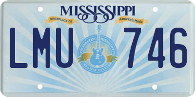 MS license plate LMU746