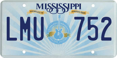 MS license plate LMU752