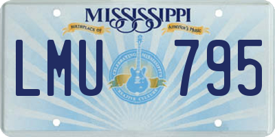 MS license plate LMU795