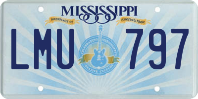 MS license plate LMU797