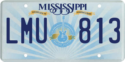 MS license plate LMU813