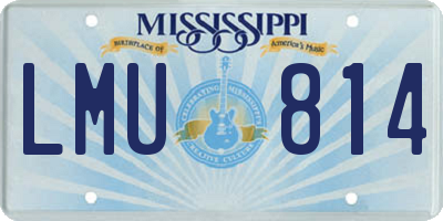 MS license plate LMU814