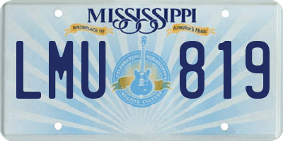 MS license plate LMU819