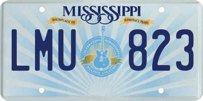 MS license plate LMU823