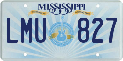 MS license plate LMU827