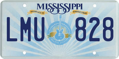MS license plate LMU828