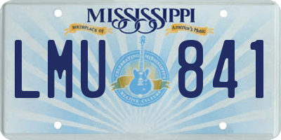 MS license plate LMU841