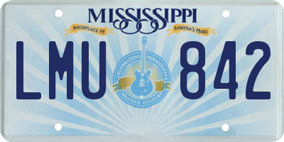 MS license plate LMU842