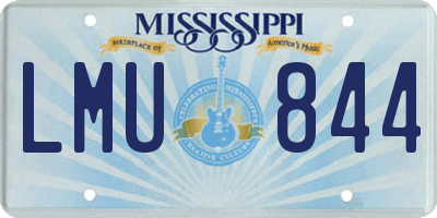 MS license plate LMU844