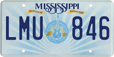 MS license plate LMU846