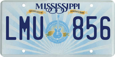 MS license plate LMU856