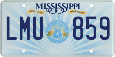 MS license plate LMU859