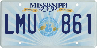 MS license plate LMU861