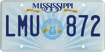 MS license plate LMU872