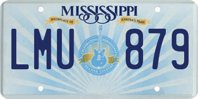 MS license plate LMU879