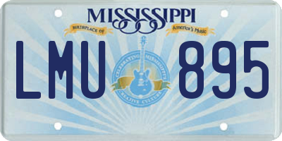 MS license plate LMU895