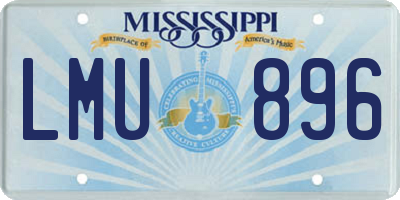 MS license plate LMU896