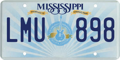 MS license plate LMU898