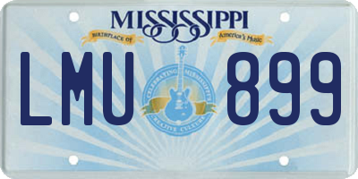 MS license plate LMU899