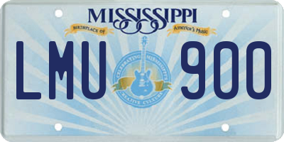 MS license plate LMU900