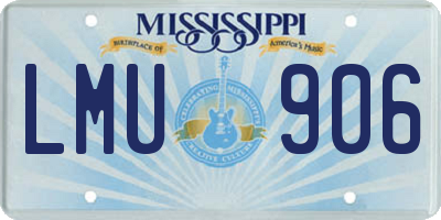 MS license plate LMU906