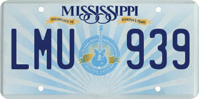 MS license plate LMU939