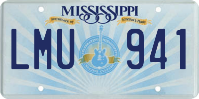 MS license plate LMU941