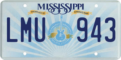 MS license plate LMU943