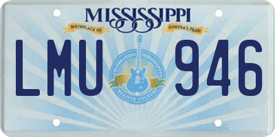 MS license plate LMU946